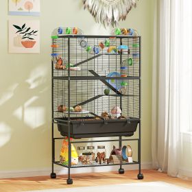 5 Tier Hamster Cage (Option: Black-870x520x330 mm)