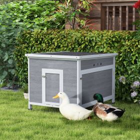 Duck Coop with Openable Roof (Option: Light Gray-930x810x170 mm)