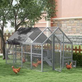 9' x 6' x 6' Large Chicken Coop with Nesting Box (Option: Gray-1095x665x165 mm)