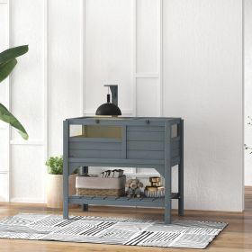 Tortoise Habitat with Shelf Storage Tortoise Gift Accessory with Weather Protection for Indoor (Option: Gray-900x550x200 mm)